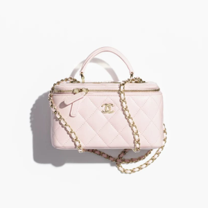 Elegant Lambskin Vanity Bag with Chain