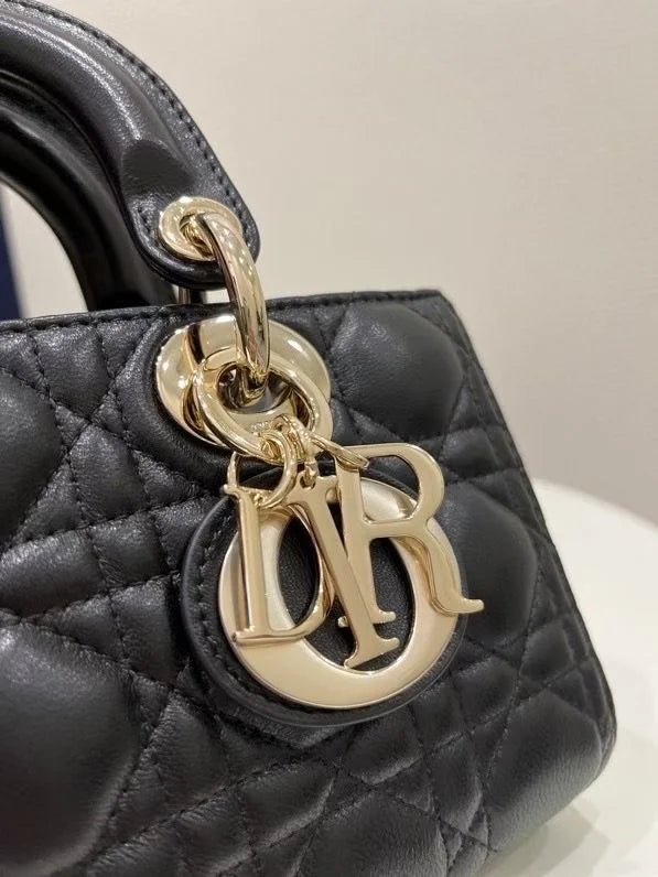 Lady D-Joy Small Lambskin Cannage Bag - Image 9