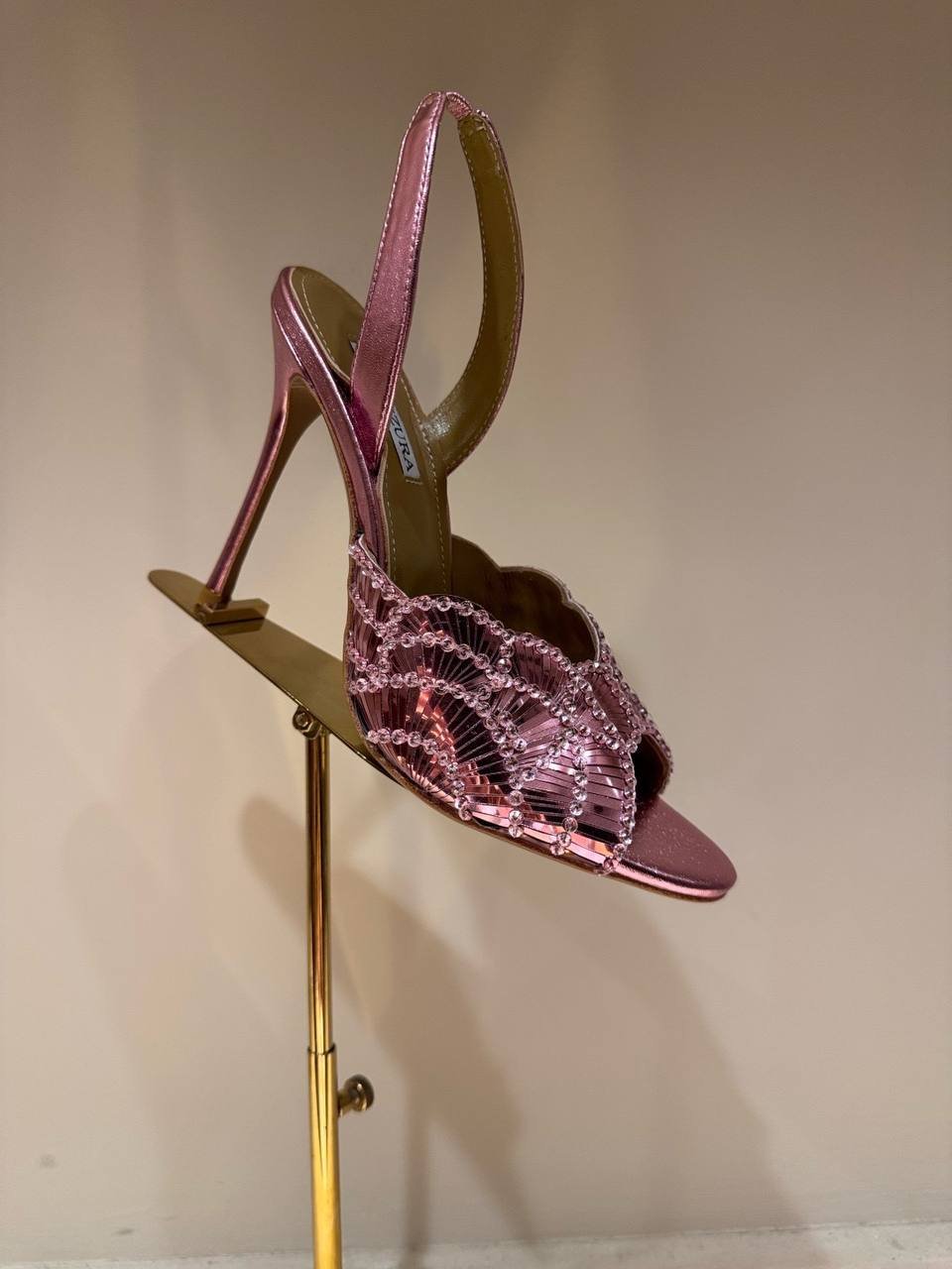 AQUAZZURA Ce Soir Crystal Strap Mules