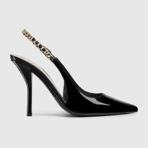 Gucci Signoria Patent Leather Chain Pumps