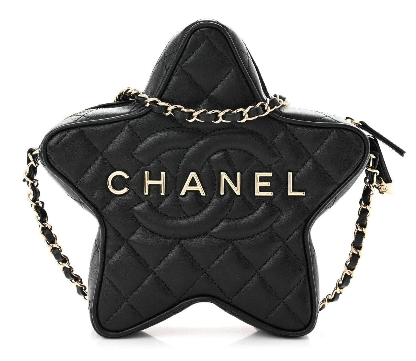 CHANEL Lambskin Quilted Walk of Fame Star Bag