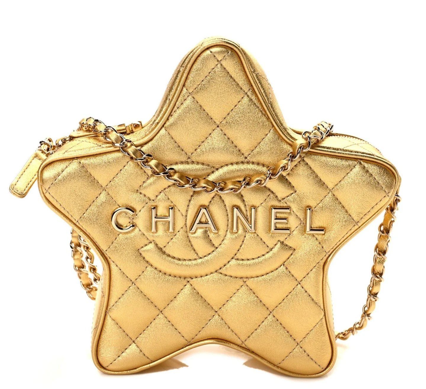 CHANEL Lambskin Quilted Walk of Fame Star Bag - Image 4
